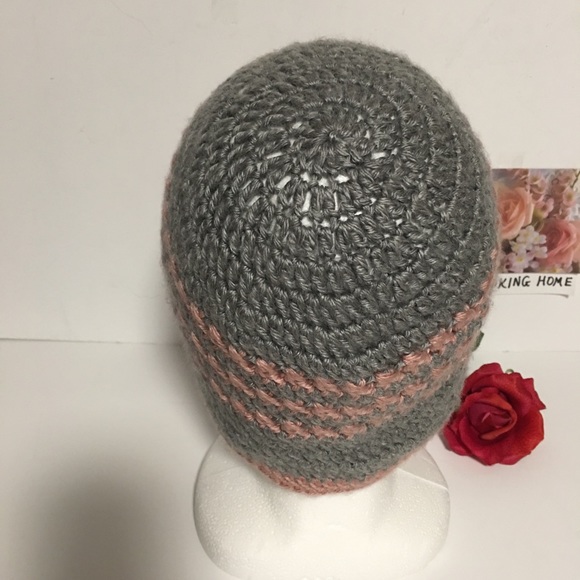 TRENDING TOBOGGAN & HEADBAND EAR COVERS GRAY PINK BROWN - Picture 5 of 8